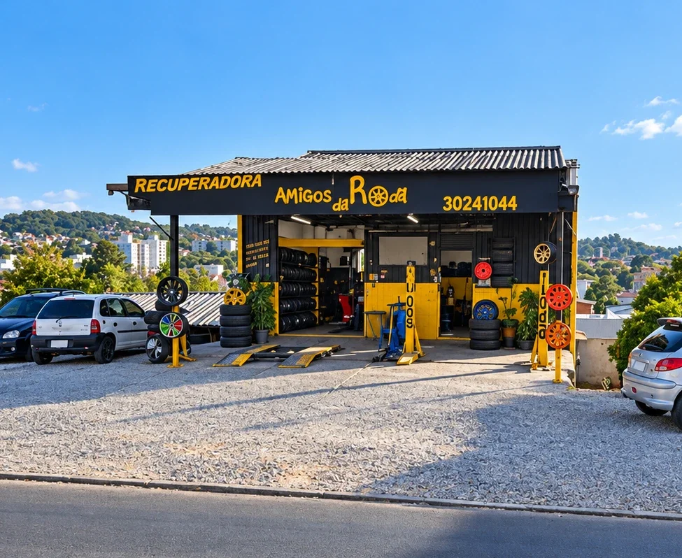 Fachada da Recuperadora Amigos da Roda na Av. Vicente Monteggia, 557, bairro Cavalhada, Zona Sul de Porto Alegre